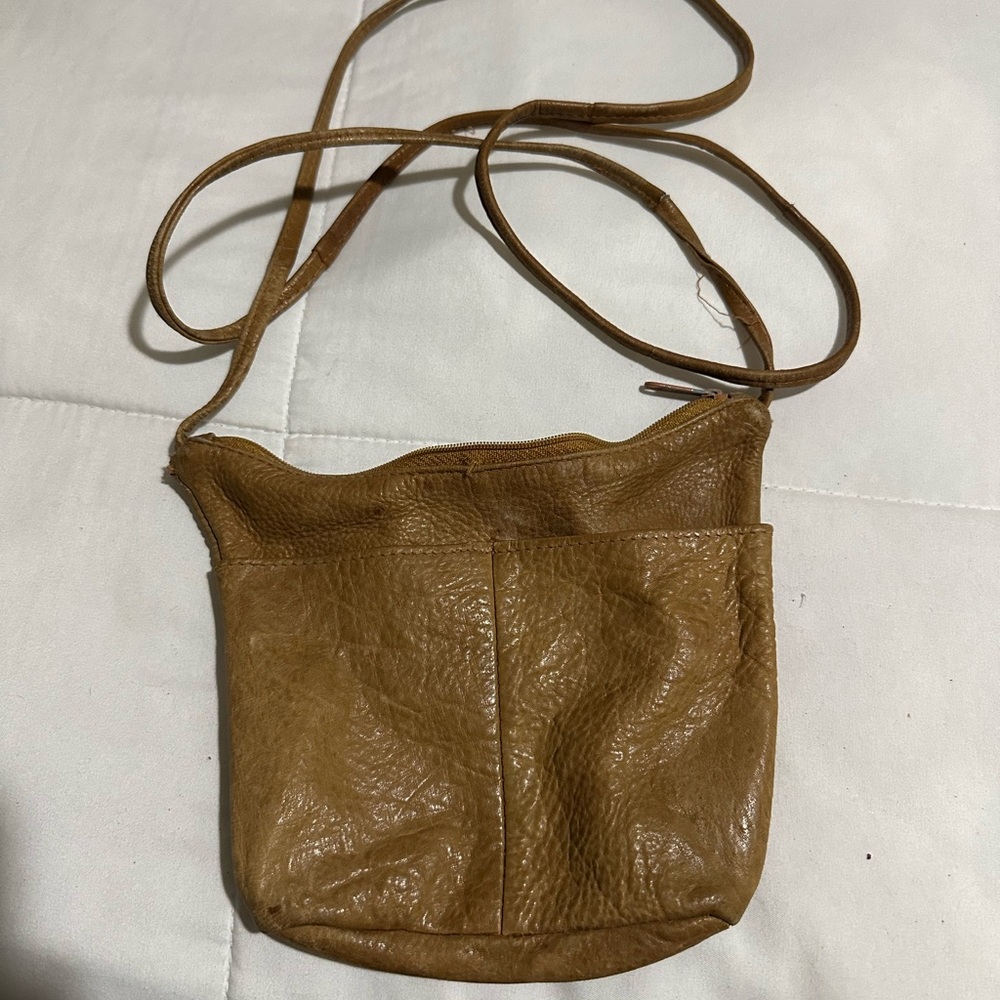 Elegant Brown Leather Crossbody Bag